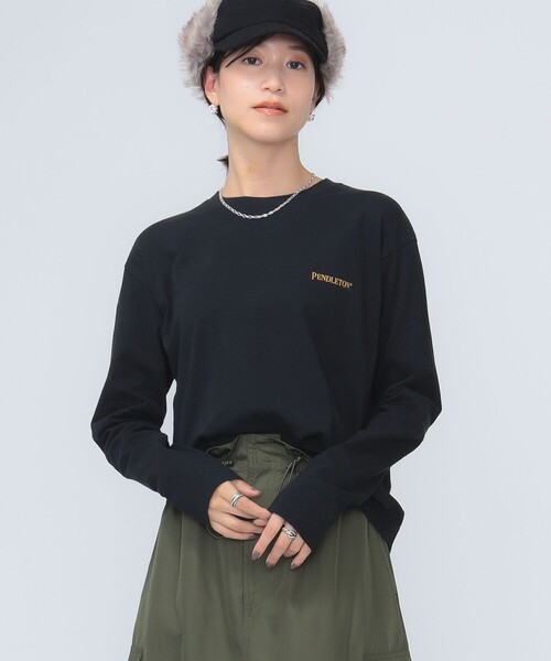 PENDLETON(ペンドルトン)の「PENDLETON / バックプリント ロングスリーブ Tシャツ(Tシャツ/カットソー・レディース・オフホワイト/ブラック/レッド系その他3/ブルー系その他・ONE SIZE)」の1枚目の写真