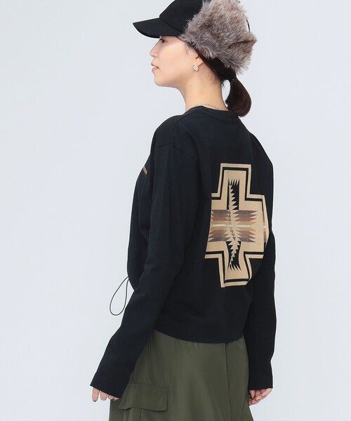 PENDLETON(ペンドルトン)の「PENDLETON / バックプリント ロングスリーブ Tシャツ(Tシャツ/カットソー・レディース・オフホワイト/ブラック/レッド系その他3/ブルー系その他・ONE SIZE)」の7枚目の写真