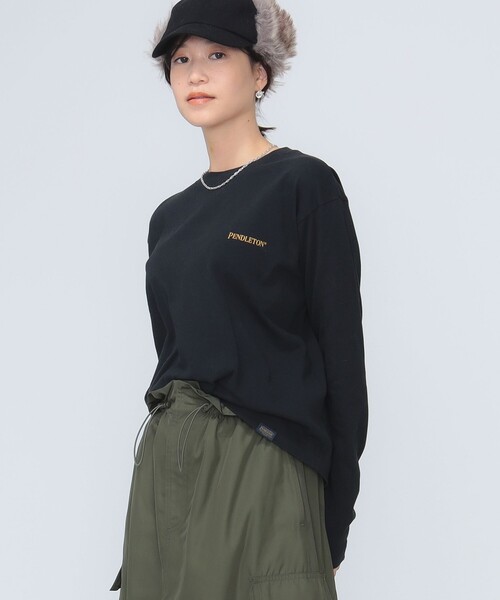 PENDLETON(ペンドルトン)の「PENDLETON / バックプリント ロングスリーブ Tシャツ(Tシャツ/カットソー・レディース・オフホワイト/ブラック/レッド系その他3/ブルー系その他・ONE SIZE)」の8枚目の写真