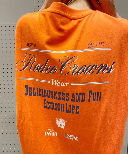 RODEO CROWNS WIDE BOWL(ロデオクラウンズワイドボウル)の「Orion Beer x RCSノースリーブトップス(タンクトップ・レディース・オフホワイト/ブラック/オレンジ・FREE)」の12枚目の写真