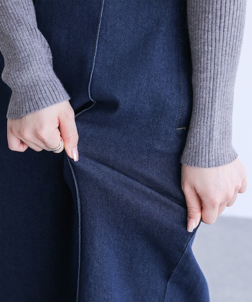 n'OrLABEL（ノアールレーベル）の「『折り返しデザインデニムサロペット』（サロペット/オーバーオール・レディース・ブラック/インディゴブルー・2/1）」の17枚目の写真