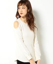 Another Edition | ワッフル肩開きロングスリーブ/AEBC ﾜｯﾌﾙｶﾀｱｷLSL Tee◆(Tシャツ/カットソー)