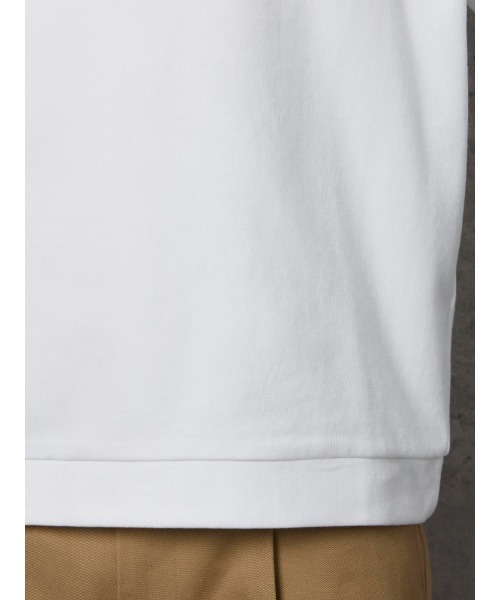 TOKYO RUN(トウキョウラン)の「TOKYO RUN ポンチ モックネックロンT ホワイト/ブラック(Tシャツ/カットソー・メンズ・ブラック/ホワイト・LL/L/M)」の9枚目の写真