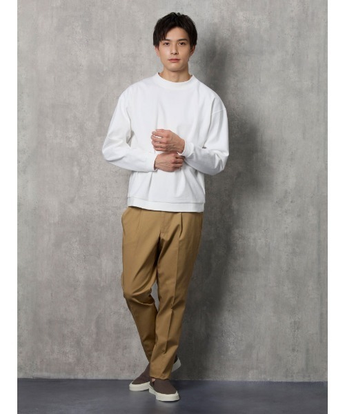 TOKYO RUN(トウキョウラン)の「TOKYO RUN ポンチ モックネックロンT ホワイト/ブラック(Tシャツ/カットソー・メンズ・ブラック/ホワイト・LL/L/M)」の10枚目の写真
