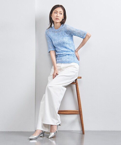 UNITED ARROWS - 【最終価格】チュール ジャージー カットソー　ライトブルー チュール ジャージー カットソー