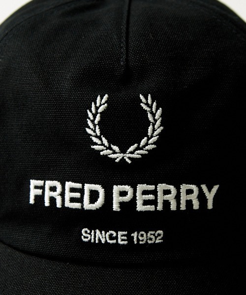 FRED PERRY（フレッドペリー）の「[FRED PERRY/フレッドペリー] ローレルリースロゴ刺繍 コットンキャンバスキャップ（キャップ・レディース・ブラック・ONE SIZE）」の16枚目の写真