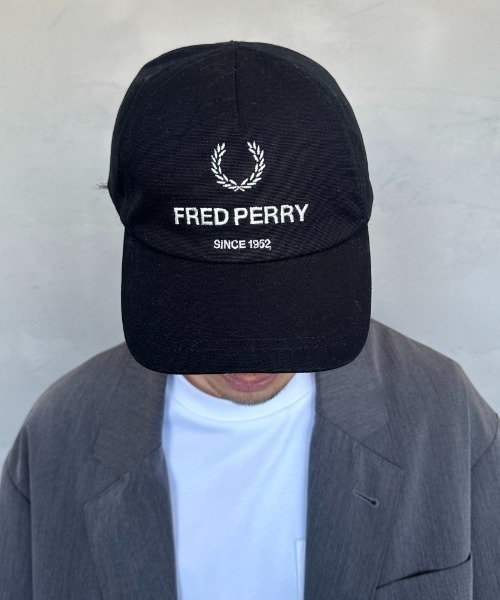 FRED PERRY（フレッドペリー）の「[FRED PERRY/フレッドペリー] ローレルリースロゴ刺繍 コットンキャンバスキャップ（キャップ・レディース・ブラック・ONE SIZE）」の12枚目の写真