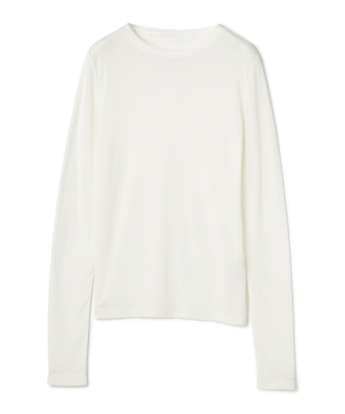 N.O.R.C（ノーク）の「シアーテレコロングスリーブトップス（Tシャツ/カットソー・レディース・ブラック/サックスブルー/ピンク/ブラウン/グリーン/オフホワイト・フリー）」の17枚目の写真