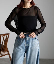 r. | クルーネック シアートップス(Tシャツ/カットソー)