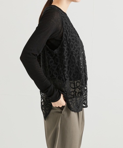 URBAN RESEARCH(アーバンリサーチ)の「2wayコードレースベスト(ベスト・レディース・オフホワイト/ブラック・FREE)」の10枚目の写真