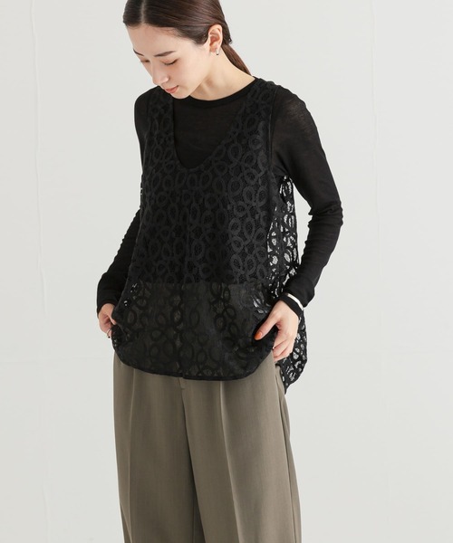 URBAN RESEARCH(アーバンリサーチ)の「2wayコードレースベスト(ベスト・レディース・オフホワイト/ブラック・FREE)」の7枚目の写真