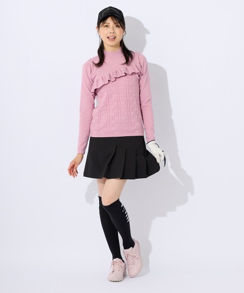 marie claire(マリ・クレール)の「【marie claire/マリ.クレール】レディースハイネックセーター ゴルフ(ニット/セーター・レディース・ブルー/ホワイト/ピンク・MEDIUM/LARGE/SMALL/X-LARGE)」の8枚目の写真