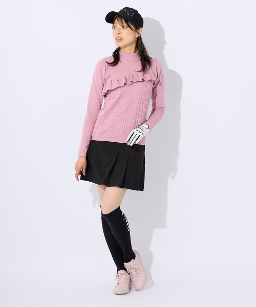 marie claire(マリ・クレール)の「【marie claire/マリ.クレール】レディースハイネックセーター ゴルフ(ニット/セーター・レディース・ブルー/ホワイト/ピンク・MEDIUM/LARGE/SMALL/X-LARGE)」の9枚目の写真