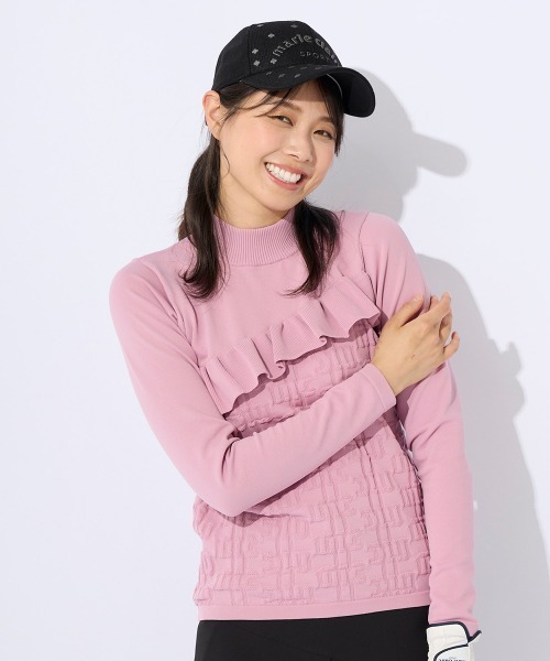 marie claire(マリ・クレール)の「【marie claire/マリ.クレール】レディースハイネックセーター ゴルフ(ニット/セーター・レディース・ブルー/ホワイト/ピンク・MEDIUM/LARGE/SMALL/X-LARGE)」の11枚目の写真