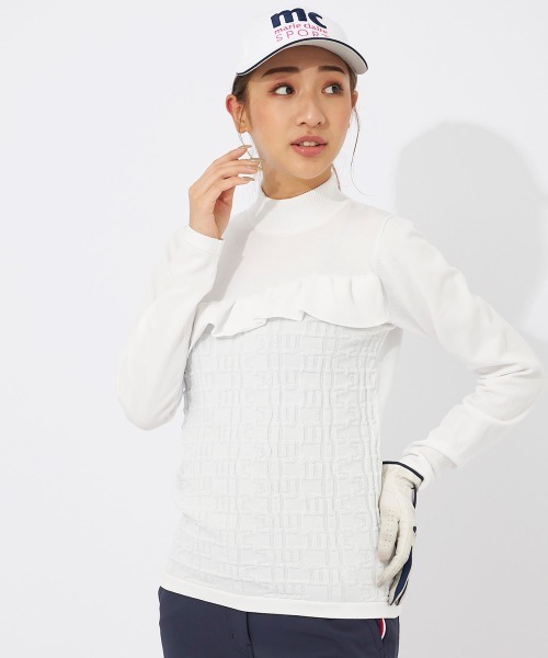 marie claire(マリ・クレール)の「【marie claire/マリ.クレール】レディースハイネックセーター ゴルフ(ニット/セーター・レディース・ブルー/ホワイト/ピンク・MEDIUM/LARGE/SMALL/X-LARGE)」の13枚目の写真