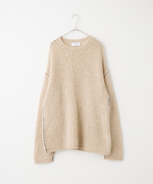 WHIMSIC(ウィムジック)の「【UNISEX】ルーズフィットメッシュニットプルオーバー(ニット/セーター・レディース・チャコールグレー/アイボリー/ブラウン/ピンク・FREE)」の21枚目の写真