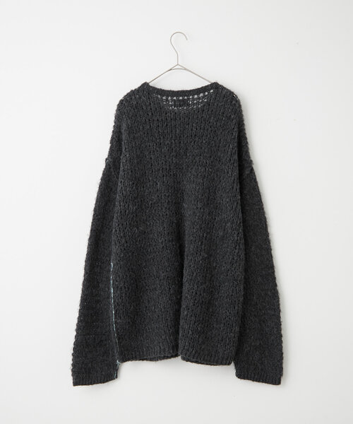 WHIMSIC(ウィムジック)の「【UNISEX】ルーズフィットメッシュニットプルオーバー(ニット/セーター・レディース・チャコールグレー/アイボリー/ブラウン/ピンク・FREE)」の12枚目の写真