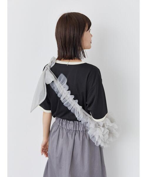 ehka sopo（エヘカソポ）の「花刺繍リンガーTシャツ（Tシャツ/カットソー・レディース・ブラック/レッド/オフホワイト/キナリ・F）」の14枚目の写真