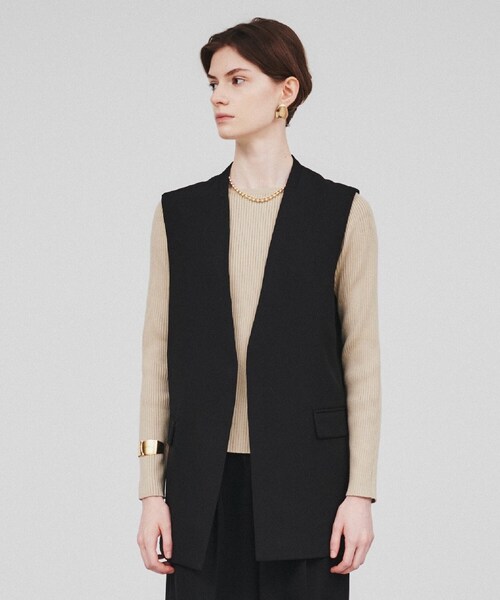 cloenc（クロエンス）の「◆【手洗い可】リブニットプルオーバー（ニット/セーター・レディース・ベージュ/ブラック系2/ブラック/アイボリー系2・02）」の10枚目の写真