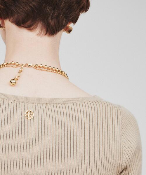 cloenc（クロエンス）の「◆【手洗い可】リブニットプルオーバー（ニット/セーター・レディース・ベージュ/ブラック系2/ブラック/アイボリー系2・02）」の13枚目の写真