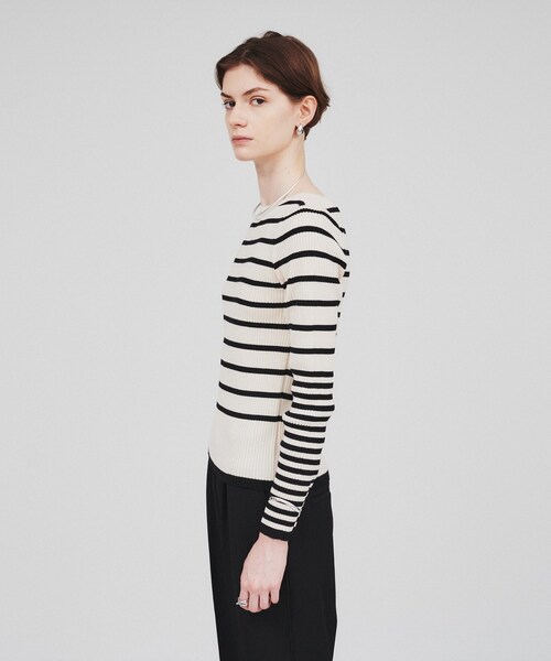 cloenc（クロエンス）の「◆【手洗い可】リブニットプルオーバー（ニット/セーター・レディース・ベージュ/ブラック系2/ブラック/アイボリー系2・02）」の18枚目の写真