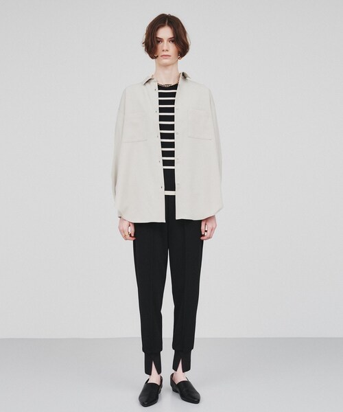 cloenc（クロエンス）の「◆【手洗い可】リブニットプルオーバー（ニット/セーター・レディース・ベージュ/ブラック系2/ブラック/アイボリー系2・02）」の6枚目の写真