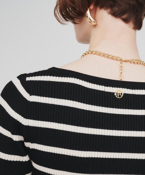 cloenc（クロエンス）の「◆【手洗い可】リブニットプルオーバー（ニット/セーター・レディース・ベージュ/ブラック系2/ブラック/アイボリー系2・02）」の9枚目の写真