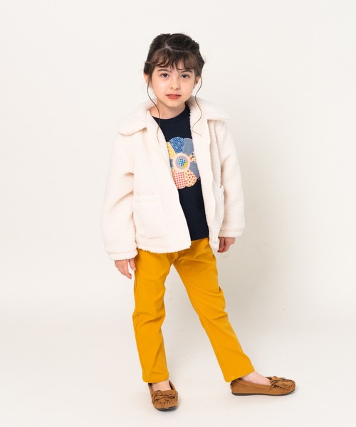 Moujonjon(ムージョンジョン)の「のびふわ前タック入りパンツ(その他パンツ・キッズ・マスタード/ピンク/ブラウン・90/100/110/120/130/140)」の14枚目の写真