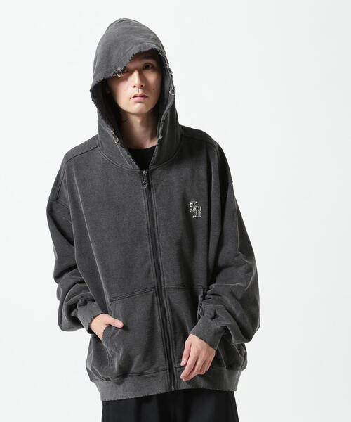 Pierced Zip hoodie SUPPLIER ジップパーカー Vintage Wash Pierced Zip Hoodie｜SUPPLIER｜フーディー
