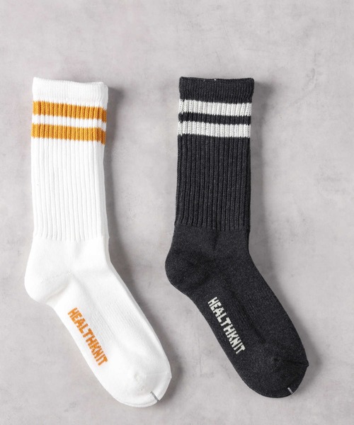 Right-on(ライトオン)の「【Healthknit】リブラインソックス 2色セット(ソックス/靴下・レディース・ベージュ/ブラック・フリー)」の2枚目の写真