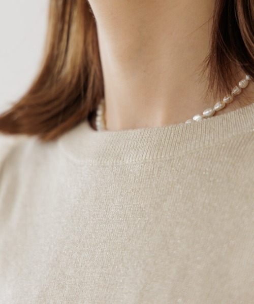 flower（フラワー）の「ブライトチュールニット（ニット/セーター・レディース・ブラウン/アイボリー・FREE）」の8枚目の写真