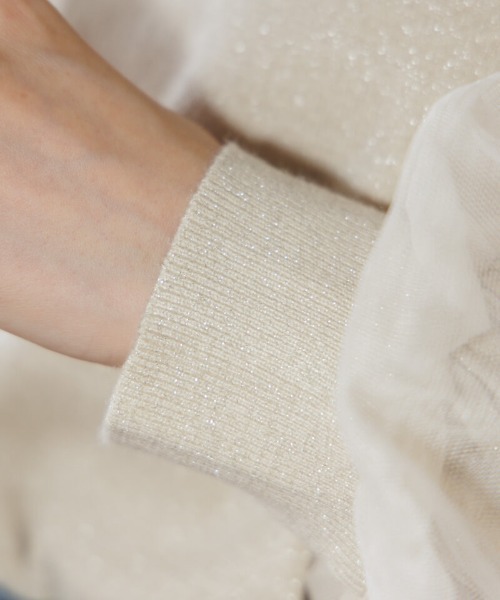 flower（フラワー）の「ブライトチュールニット（ニット/セーター・レディース・ブラウン/アイボリー・FREE）」の11枚目の写真