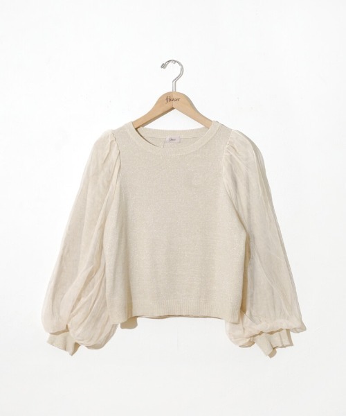 flower（フラワー）の「ブライトチュールニット（ニット/セーター・レディース・ブラウン/アイボリー・FREE）」の18枚目の写真