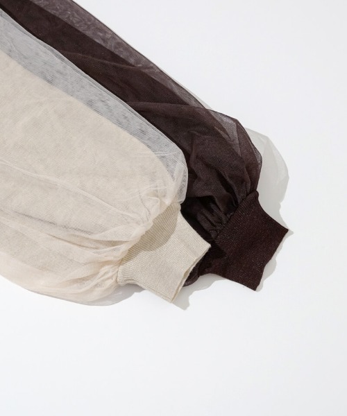 flower（フラワー）の「ブライトチュールニット（ニット/セーター・レディース・ブラウン/アイボリー・FREE）」の21枚目の写真