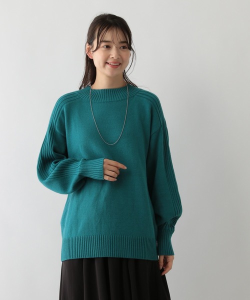 GLOBAL WORK Smile Seed Store（グローバルワーク スマイルシードストア）の「袖リブボトルネックプルオーバー/116055（ニット/セーター・レディース・アイボリー/イエロー/グリーン系その他6/ブラック/ベージュ・MEDIUM/LARGE/X-LARGE/SMALL）」の17枚目の写真