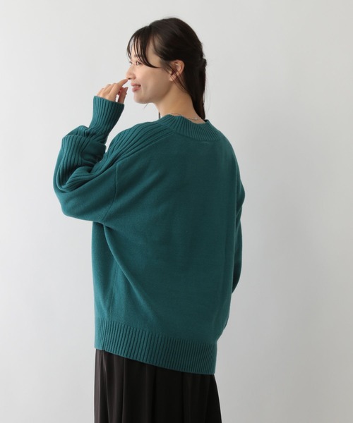 GLOBAL WORK Smile Seed Store（グローバルワーク スマイルシードストア）の「袖リブボトルネックプルオーバー/116055（ニット/セーター・レディース・アイボリー/イエロー/グリーン系その他6/ブラック/ベージュ・MEDIUM/LARGE/X-LARGE/SMALL）」の19枚目の写真