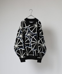 セール】ニット/セーター（ブラック/黒色系・花柄・ボタニカル柄