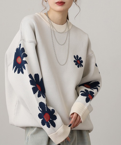 セール】ATELANE エアリー総柄アソートニット（ニット/セーター