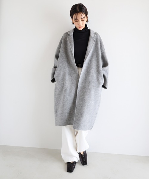 セール】【新色追加】リバーロングコクーンコート（チェスターコート