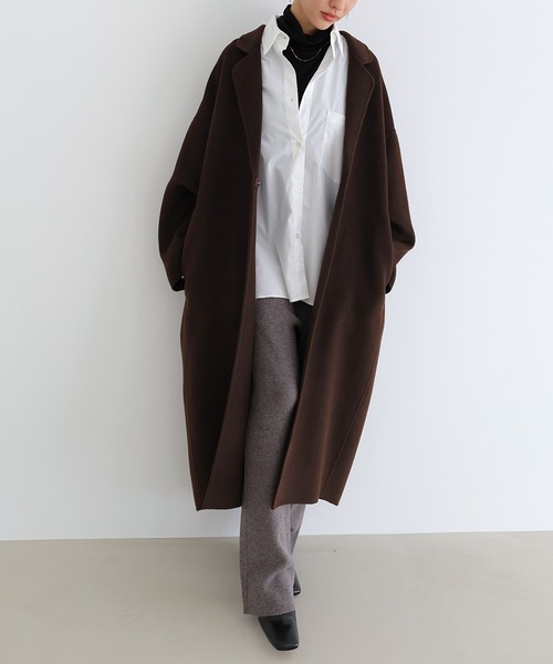 セール】【新色追加】リバーロングコクーンコート（チェスターコート
