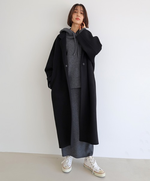 セール】【新色追加】リバーロングコクーンコート（チェスターコート