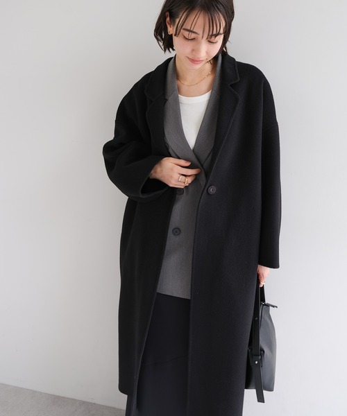 セール】【新色追加】リバーロングコクーンコート（チェスターコート