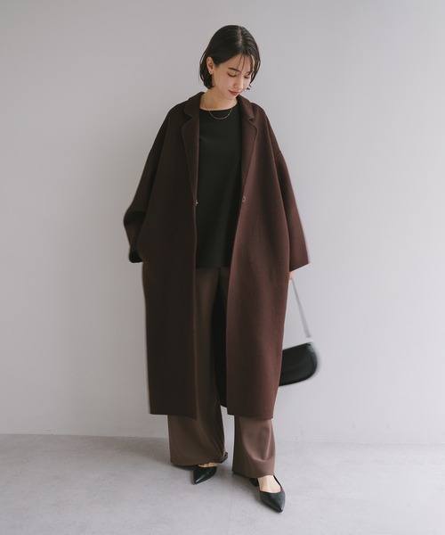 セール】【新色追加】リバーロングコクーンコート（チェスターコート