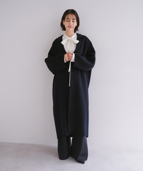セール】【新色追加】リバーロングコクーンコート（チェスターコート