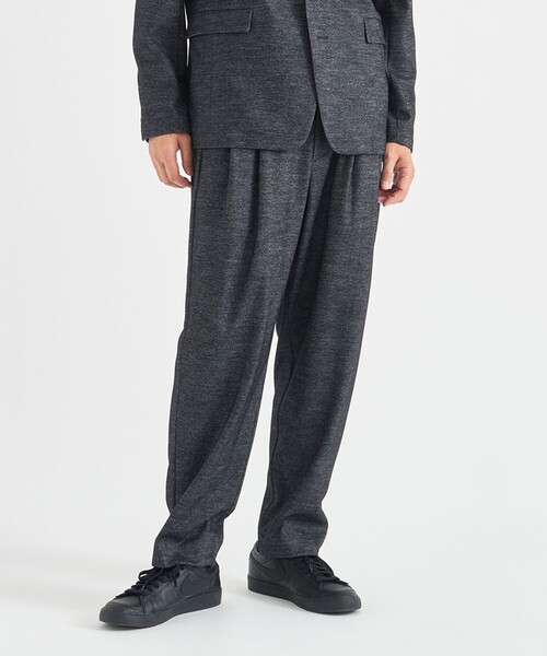 THE TOKYO(ザトウキョウ)の「【THE TOKYO/ザトウキョウ】Washable Tweedy Jersey Wide Tapered Pants(スラックス・メンズ・ダークグレー・46/44)」の1枚目の写真