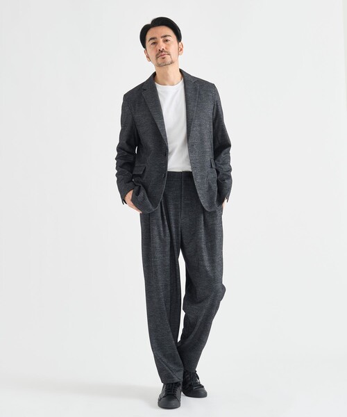 THE TOKYO(ザトウキョウ)の「【THE TOKYO/ザトウキョウ】Washable Tweedy Jersey Wide Tapered Pants(スラックス・メンズ・ダークグレー・46/44)」の11枚目の写真