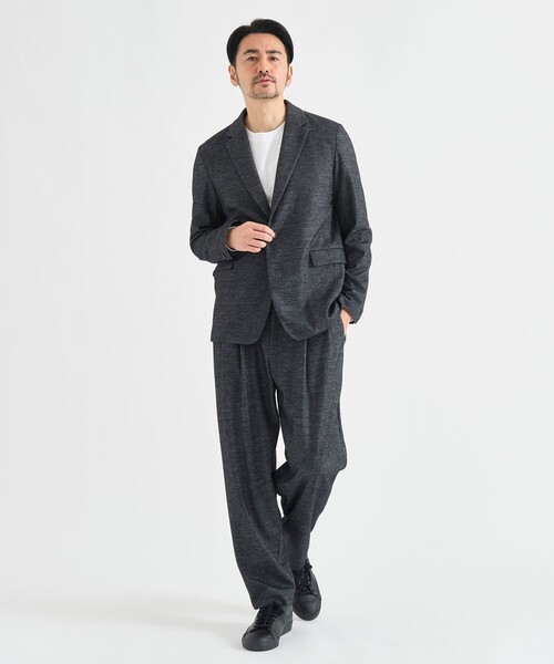 THE TOKYO(ザトウキョウ)の「【THE TOKYO/ザトウキョウ】Washable Tweedy Jersey Wide Tapered Pants(スラックス・メンズ・ダークグレー・46/44)」の12枚目の写真