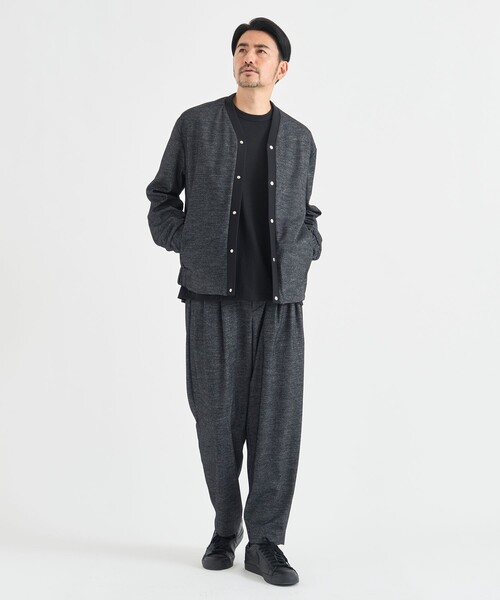 THE TOKYO(ザトウキョウ)の「【THE TOKYO/ザトウキョウ】Washable Tweedy Jersey Wide Tapered Pants(スラックス・メンズ・ダークグレー・46/44)」の13枚目の写真