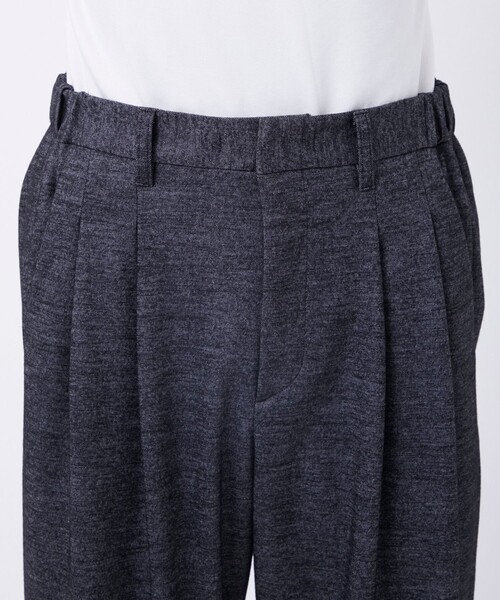 THE TOKYO(ザトウキョウ)の「【THE TOKYO/ザトウキョウ】Washable Tweedy Jersey Wide Tapered Pants(スラックス・メンズ・ダークグレー・46/44)」の5枚目の写真