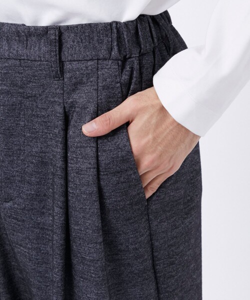 THE TOKYO(ザトウキョウ)の「【THE TOKYO/ザトウキョウ】Washable Tweedy Jersey Wide Tapered Pants(スラックス・メンズ・ダークグレー・46/44)」の7枚目の写真